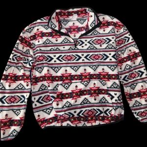 No Boundaries Juniors' Polar Fleece Quarter Zip-Up